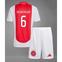 Fotbalové Dres Ajax Jordan Henderson #6 Dětské Domácí 2024-25 Krátký Rukáv (+ trenýrky)